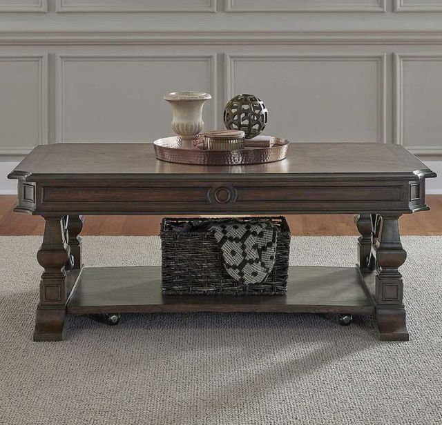 Liberty Furniture Provence Park Chateau Brown Cocktail Table-1