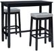Linon Claridge 3-Piece Black/Gray Bar Table Set-0