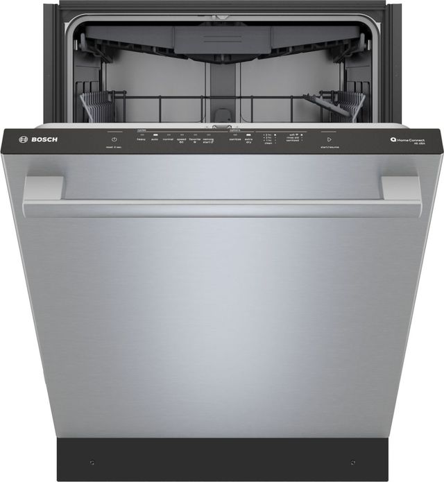 Bosch® 300 Series 24'' Anti Fingerprint Stainless Steel Top Control Built In Dishwasher-1