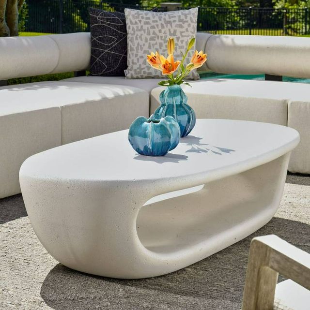 Uttermost® Leyton Warm White Concrete Indoor-Outdoor Coffee Table-1
