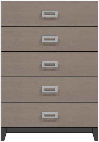 Country View Woodworking Customizable American Modern 36'' 5-Drawer Wood Legs Chest-0