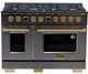 Kucht Professional KX Series 48" Titanium Stainless Steel Pro Style Dual Fuel Range with Kucht Horus Thermostat-0