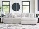 Signature Design by Ashley® Cuddle Plush 3-Piece Arctic Modular Sectional and Chaise-2