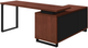 Monarch Specialties Inc. Black/Cherry L Shaped Computer Desk-1