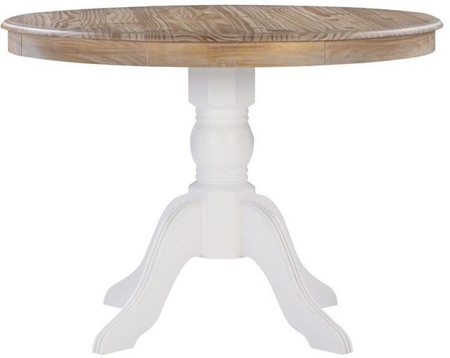 Linon Tobin Two Tone Pedestal Dinning Table -0