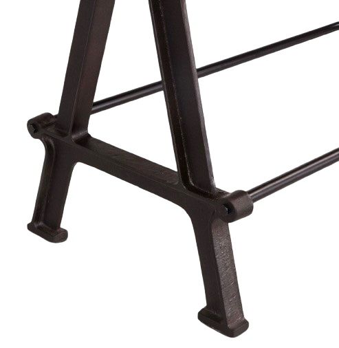 Home Trends & Design Industrial Loft Antique Zinc/Walnut Gathering Table-3
