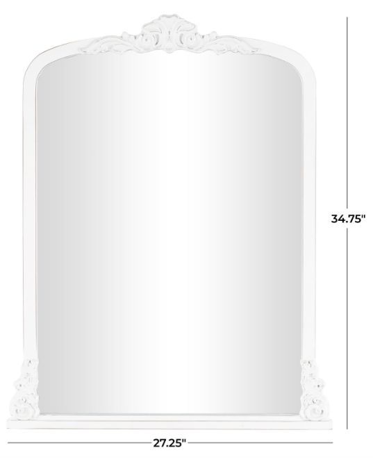 Deco Marche White Arched Wall Mirror-2