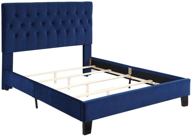 Emerald Home Amelia Navy Queen Upholstered Panel Bed-3