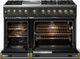 Viking® 5 Series 48" Antique Bronze Pro Style Dual Fuel (NG) Range with Brushed Brass Trim-1