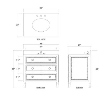 Bramble Customizable Cholet Single Vanity with Sink Marble Top-3