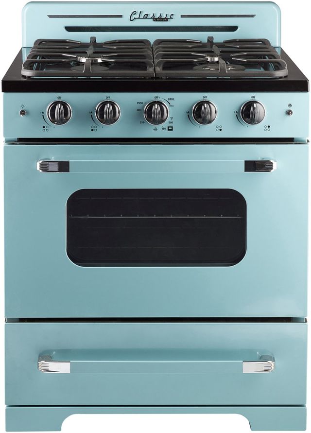 Unique® Appliances Classic Retro 30" Ocean Mist Turquoise Freestanding