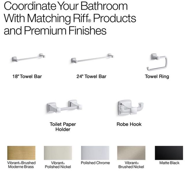 KOHLER® Riff® Vibrant Polished Nickel Pivoting toilet paper holder-4