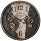 Monarch Specialties Inc. Brown 30" Oversized Round Wall Clock with Standard Numbers on Two-Tone Gear-0