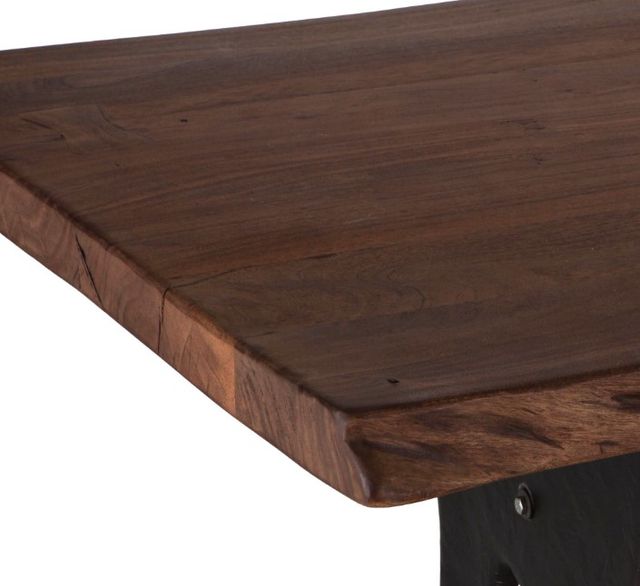 Home Trends & Design Organic Forge Antique Zinc/Raw Walnut Dining Table-3
