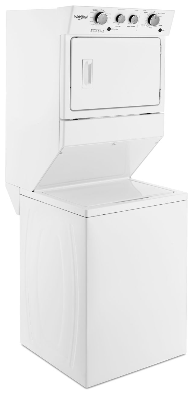 Whirlpool® 3.5 Cu. Ft. Washer, 5.9 Cu. Ft. Dryer White Electric Stacked Laundry-6