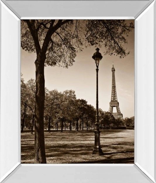 Classy Art An Afternoon Stroll-Pari by Maihara, J. Mirror Framed Wall Art-0