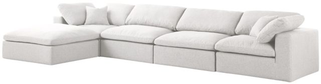 Meridian Furniture Serene 5-Piece Cream 158" Modular Sectional-1