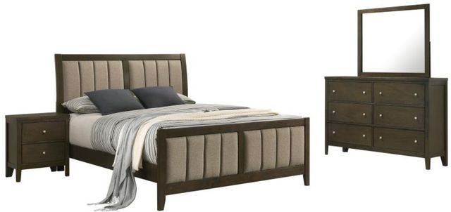 Coaster® Wilkes 4-Piece Brown/Dark Cocoa California King Panel Bedroom Set-0
