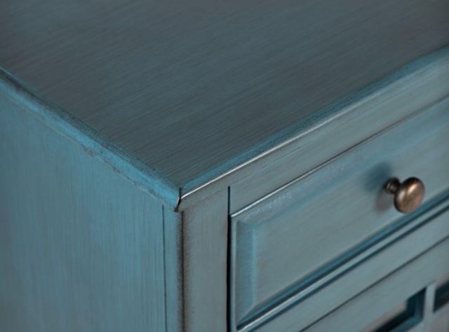Jofran Inc. Craftsman Antique Blue 32" Accent Chest-3