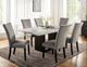 Furniture of America® Kian White Marble Dining Table with Black Base -0