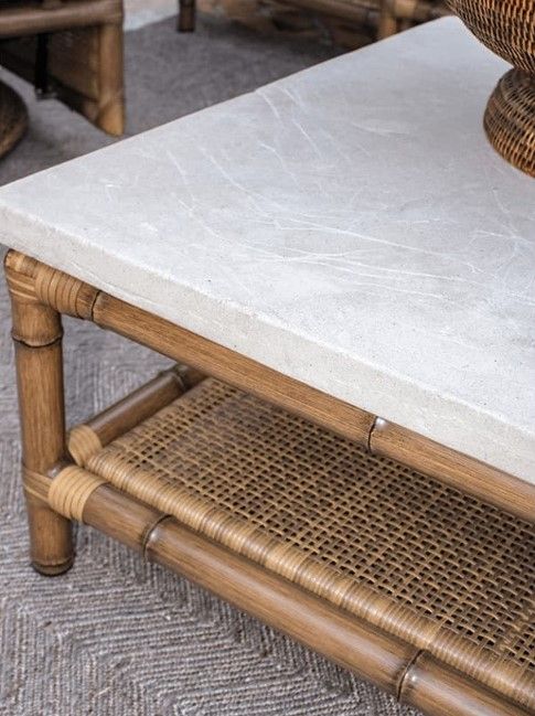 Lane Venture® Brooklyn Barley/Chalk Outdoor Wicker Rectangular Cocktail Table-2