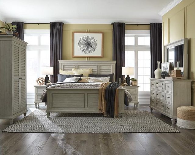 Magnussen Home® Newport Alabaster King Shutter Panel Bed-1