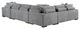 Homelegance® Raife 4-Piece Gray Sectional with Right Chaise-5