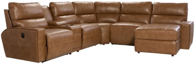 La-Z-Boy® Maddox Camel Reclining Sectional with Custom Layout Options-0