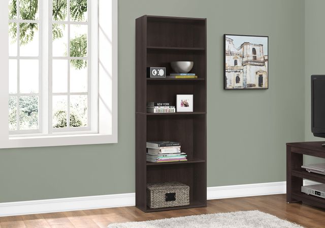 Monarch Specialties Inc. 72"H Espresso 5 Shelves Bookcase-1