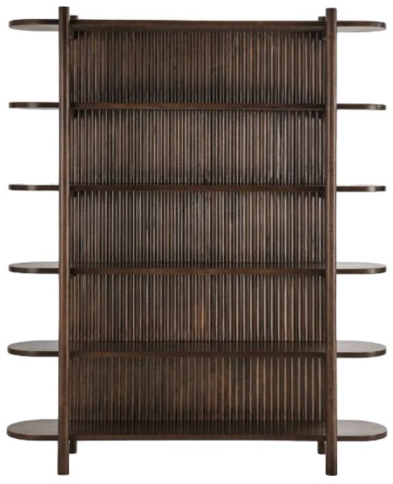 Classic Home Redford Bark Brown Tall Bookcase-2