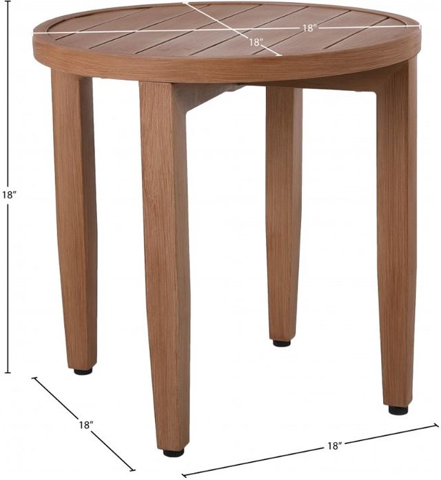 Meridian Furniture Maui Natural Aluminum Outdoor End Table-3