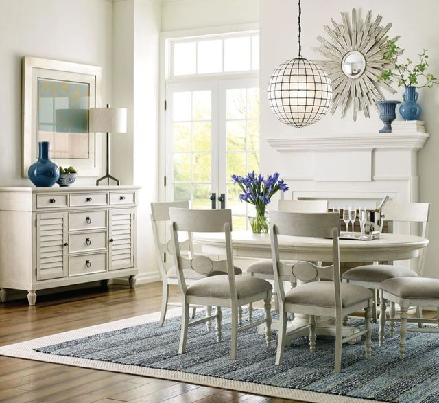 American Drew® Grand Bay Caswell White Round Dining Table-1
