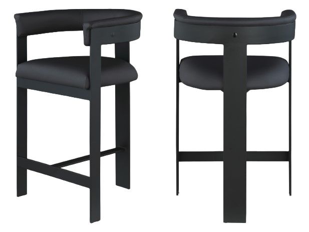 Meridian Furniture Romeo Black/Matte Black Counter Stool-3