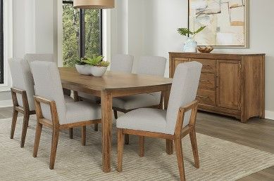 Artisan & Post by Vaughan-Bassett Crafted Cherry by Ben & Erin Napier Oatmeal/Medium Cherry Upholstered Side Chair -3
