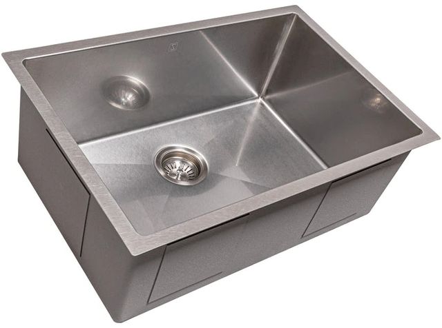 ZLINE Meribel 27" Stainless Steel Undermount Single Bowl Kitchen Sink with Bottom Grid-1