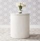 Liberty Furniture Modern Farmhouse Flea Market White Drum End Table-1