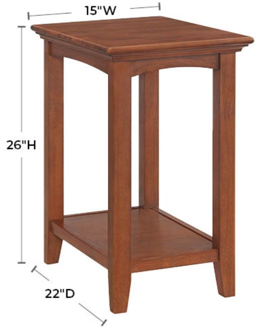 Whittier Wood® Furniture McKenzie Glazed Antique Cherry Accent Table-2