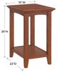 Whittier Wood® Furniture McKenzie Glazed Antique Cherry Accent Table-2