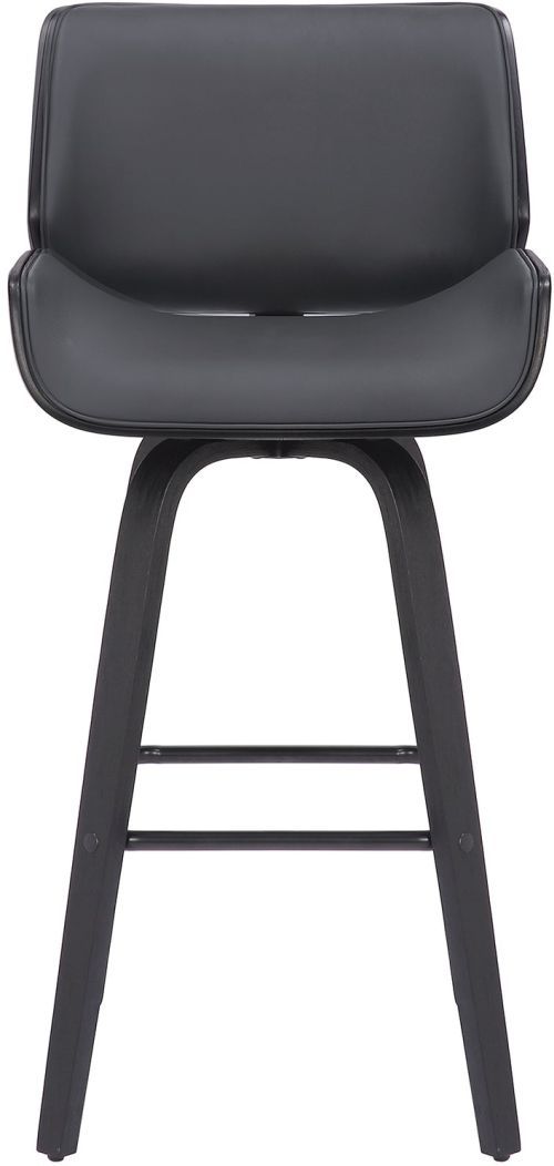 Armen Living Tyler Black Brushed/Gray Swivel Counter Stool-3