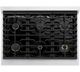 ZLINE Autograph Edition 36" Satin Stainless Steel Pro Style Gas Range with White Matte Door-3