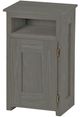 Crate Designs™ Furniture Graphite Right Side Hinge Door Petite Nightstand with Lacquer Finish Top Only-0