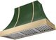 AGA Cascade 48" Cornwall Green Wall Mounted Range Hood  with Brushed Brass Trim-0