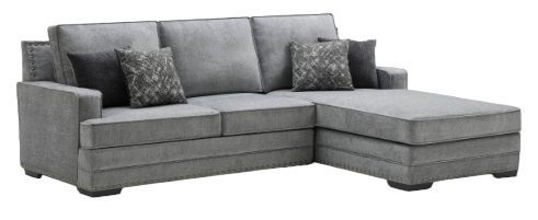 Milton Greens Stars 2-Piece Light Gray Right Hand Facing Sectional and Chaise-0