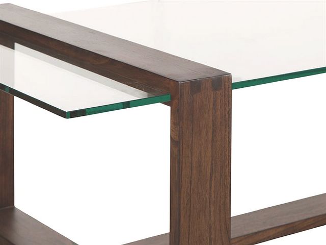 Magnussen Home® Bristow Glass Top Rectangular End Table with Acorn Base-1