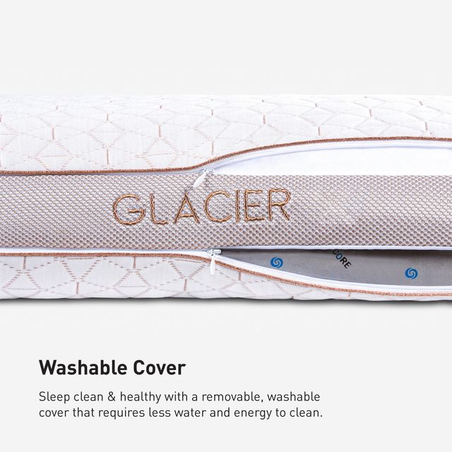 BEDGEAR® Glacier Performance® Shredded Latex/Polyester Fiber Blend 2.0 Medium Soft Standard Pillow-4