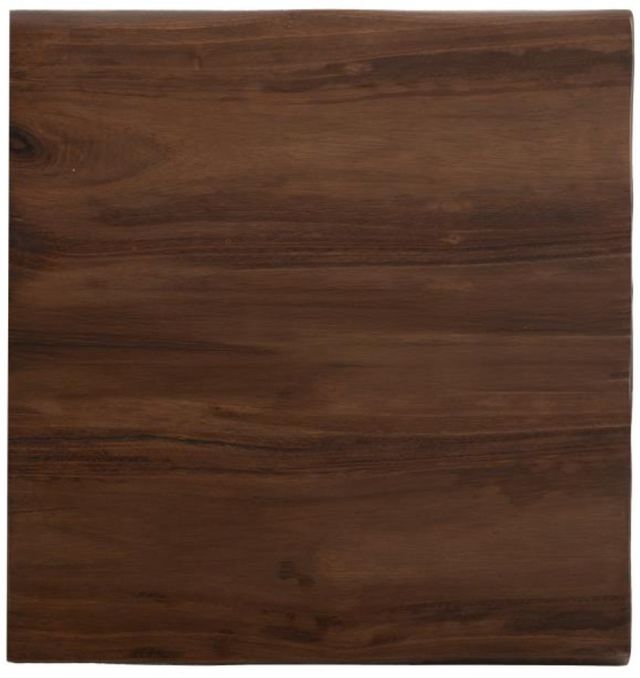 International Furniture Direct Riverwood Brown Chairside Table with Black Base-4