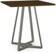 Amisco Customizable Dirk Walnut Veneer Square Counter Height Table with 36" Tabletop -0