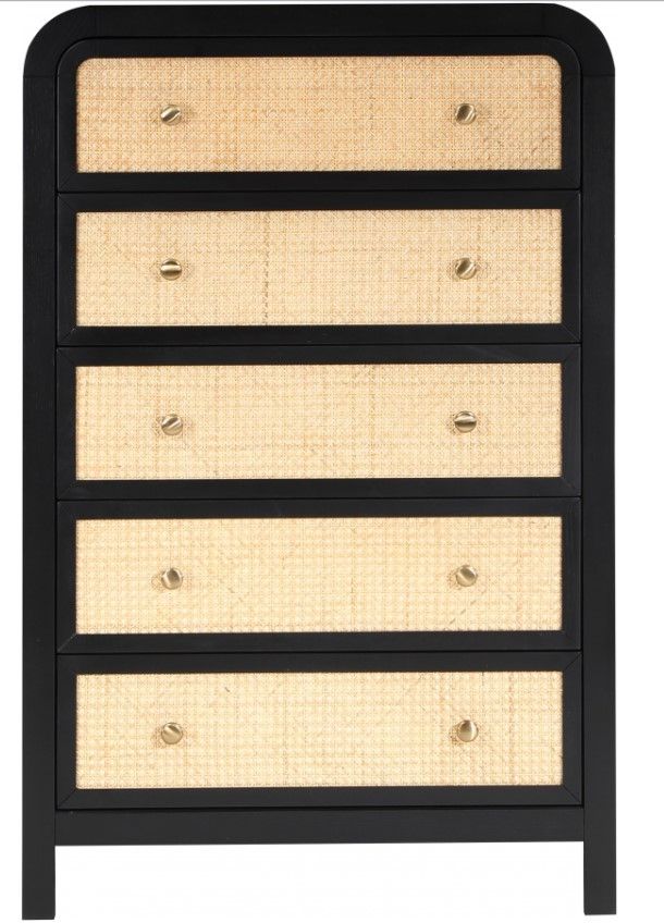 Meridian Furniture Siena Black/Natural Chest-1