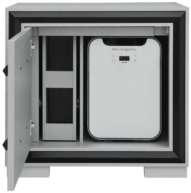 Global Furniture USA Amelia Black/Gray Nightstand with Cooler and Speaker-0