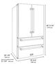 ZLINE Autograph Edition 36" 22.5 Cu. Ft. Stainless Steel Counter-Depth French Door Refrigerator with Ice Maker in Fingerprint-Resistant and Polished Gold Helix Handles-1